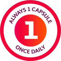 Always 1 capsule, once daily, Icon