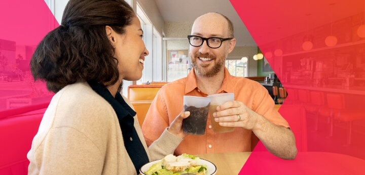 Couple at diner